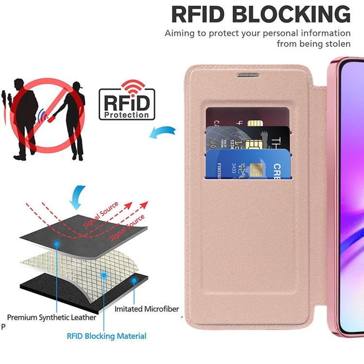 For Samsung Galaxy A05s Shield MagSafe RFID Anti-theft Leather Phone Case