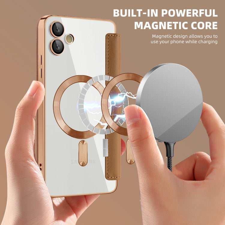 For Samsung Galaxy A05s Shield MagSafe RFID Anti-theft Leather Phone Case