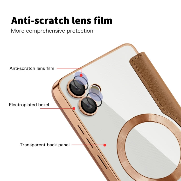 For Samsung Galaxy A05s Shield MagSafe RFID Anti-theft Leather Phone Case