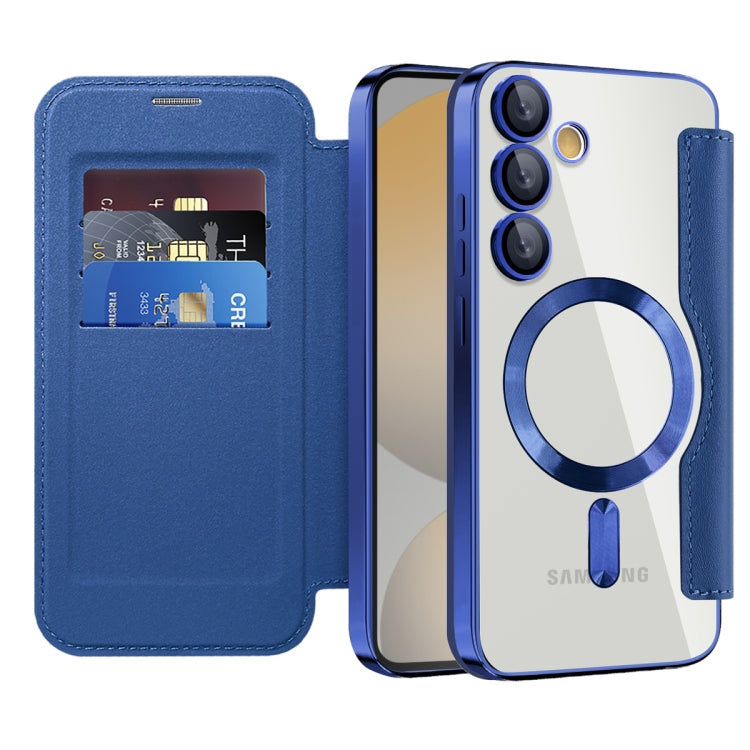 For Samsung Galaxy S24 FE 5G Shield MagSafe RFID Anti-theft Leather Phone Case