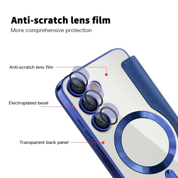 For Samsung Galaxy S24 FE 5G Shield MagSafe RFID Anti-theft Leather Phone Case