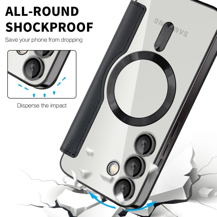 For Samsung Galaxy S24 FE 5G Shield MagSafe RFID Anti-theft Leather Phone Case