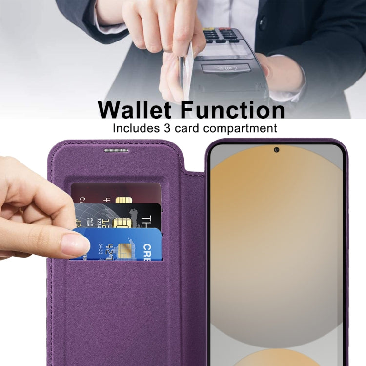 For Samsung Galaxy S24 FE 5G Shield MagSafe RFID Anti-theft Leather Phone Case