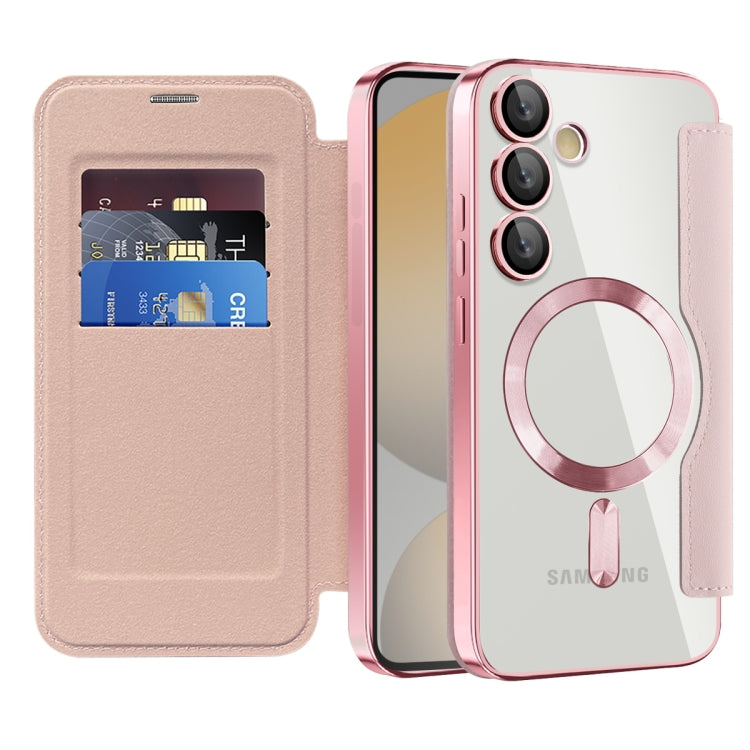 For Samsung Galaxy S24 FE 5G Shield MagSafe RFID Anti-theft Leather Phone Case