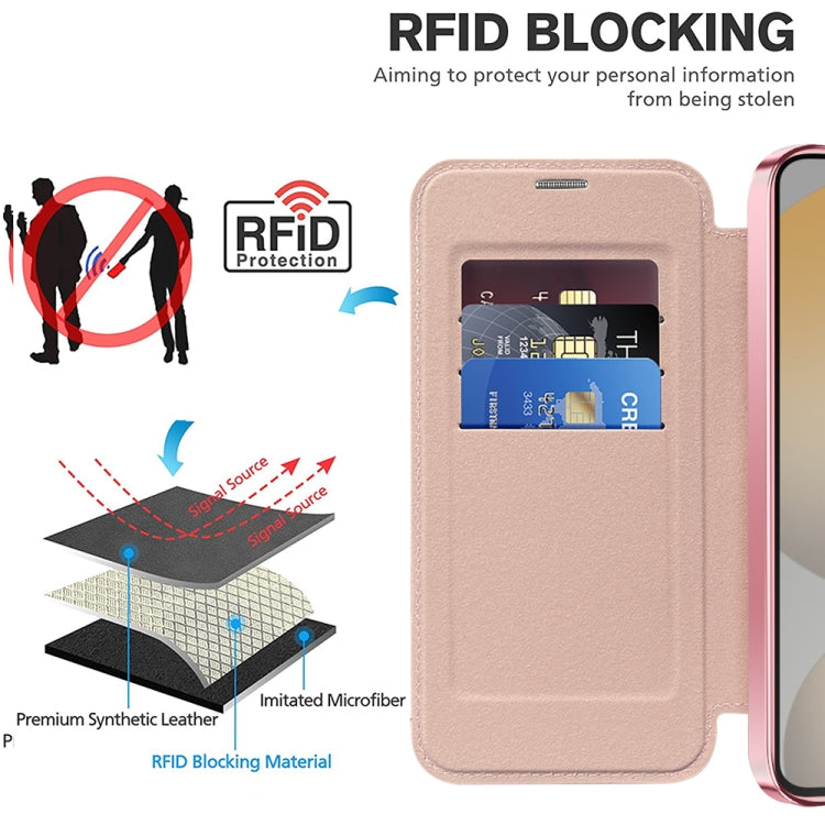 For Samsung Galaxy S24 FE 5G Shield MagSafe RFID Anti-theft Leather Phone Case