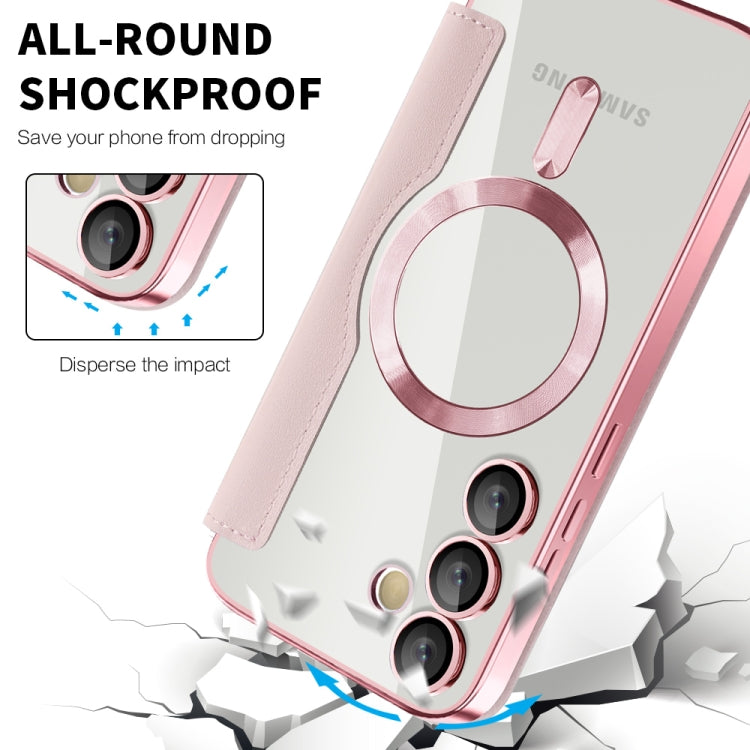 For Samsung Galaxy S24 FE 5G Shield MagSafe RFID Anti-theft Leather Phone Case