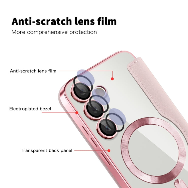 For Samsung Galaxy S24 FE 5G Shield MagSafe RFID Anti-theft Leather Phone Case