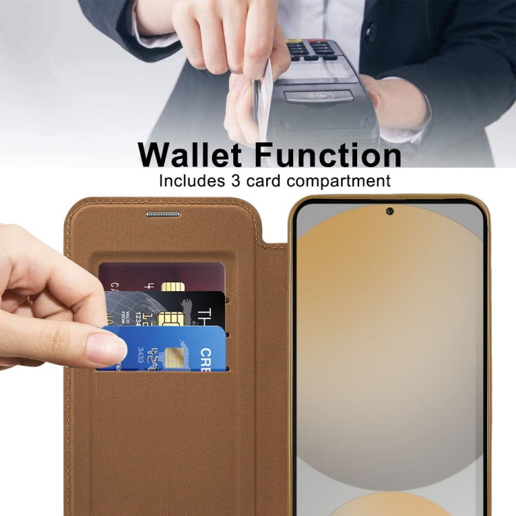 For Samsung Galaxy S24 FE 5G Shield MagSafe RFID Anti-theft Leather Phone Case