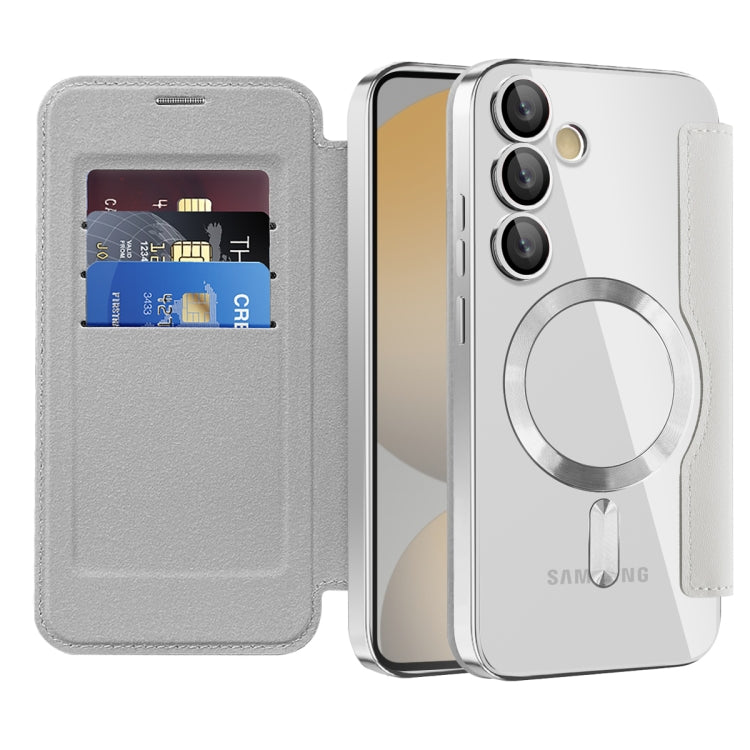 For Samsung Galaxy S24 FE 5G Shield MagSafe RFID Anti-theft Leather Phone Case