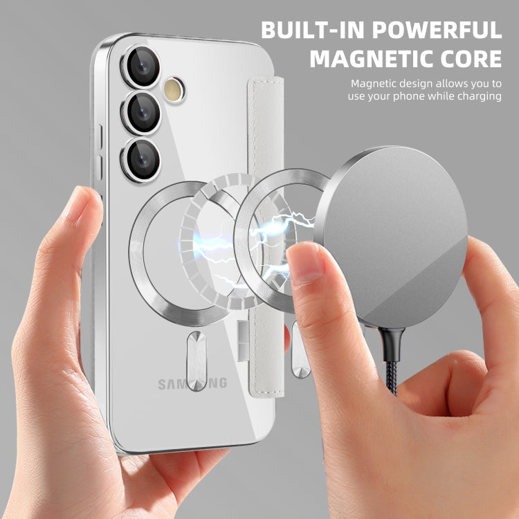 For Samsung Galaxy S24 FE 5G Shield MagSafe RFID Anti-theft Leather Phone Case