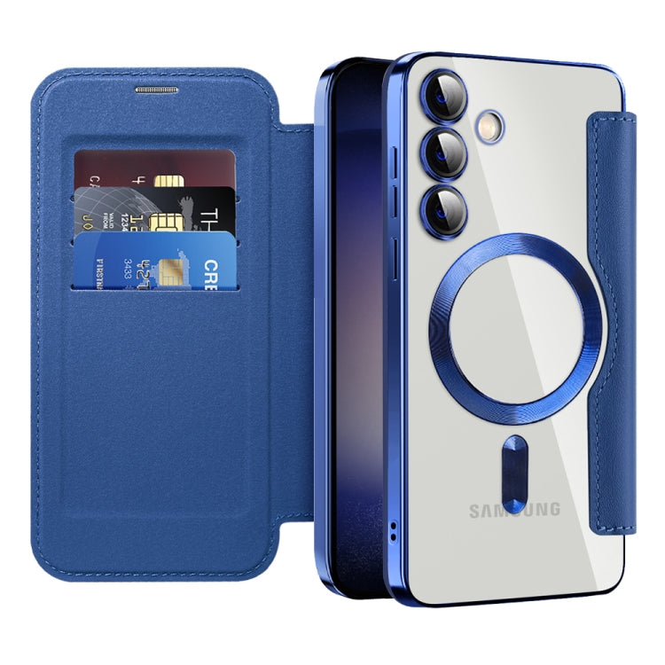 For Samsung Galaxy S25+ 5G Shield MagSafe RFID Anti-theft Leather Phone Case