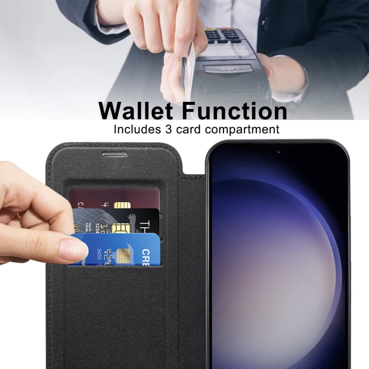 For Samsung Galaxy S25+ 5G Shield MagSafe RFID Anti-theft Leather Phone Case
