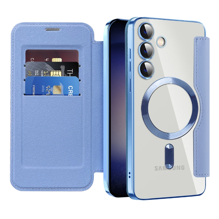 For Samsung Galaxy S25+ 5G Shield MagSafe RFID Anti-theft Leather Phone Case