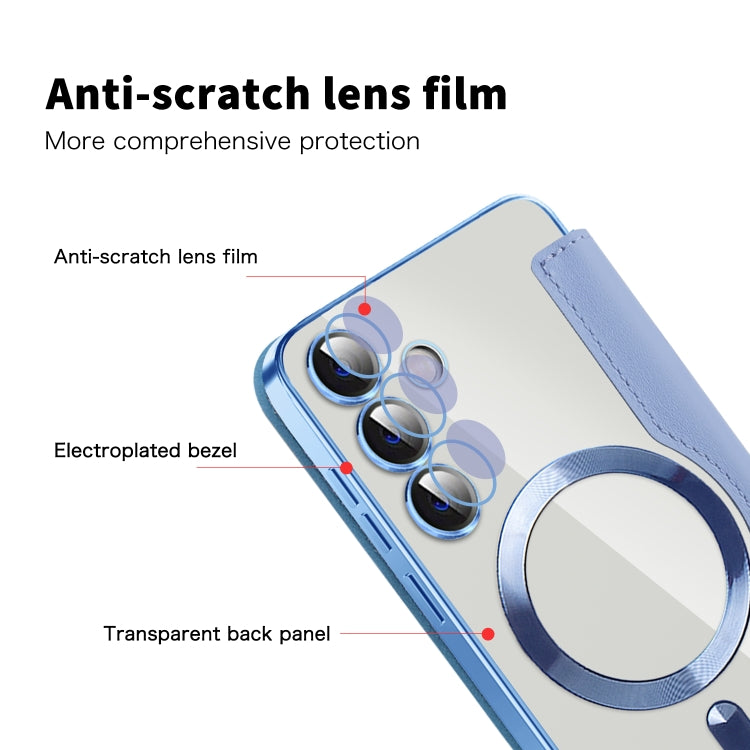 For Samsung Galaxy S25+ 5G Shield MagSafe RFID Anti-theft Leather Phone Case
