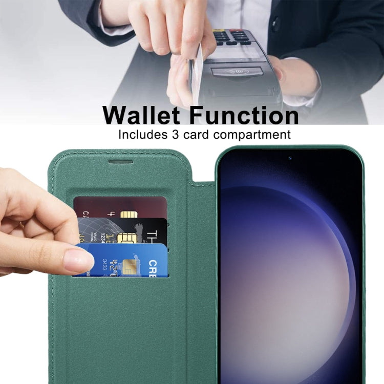 For Samsung Galaxy S25+ 5G Shield MagSafe RFID Anti-theft Leather Phone Case