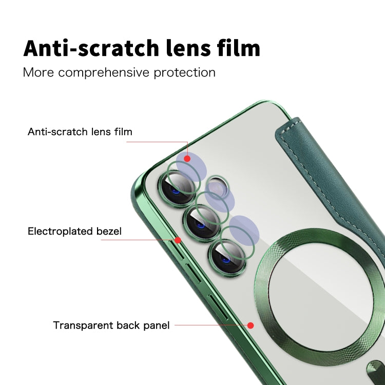 For Samsung Galaxy S25+ 5G Shield MagSafe RFID Anti-theft Leather Phone Case