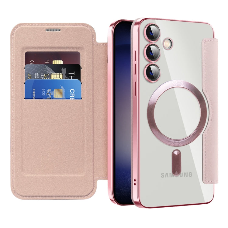 For Samsung Galaxy S25+ 5G Shield MagSafe RFID Anti-theft Leather Phone Case