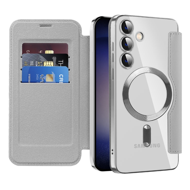 For Samsung Galaxy S25+ 5G Shield MagSafe RFID Anti-theft Leather Phone Case