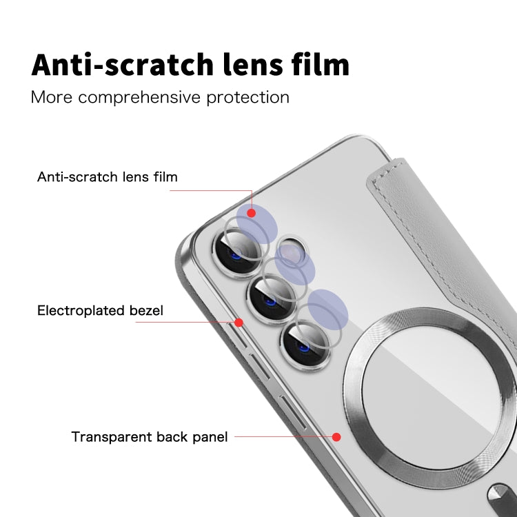 For Samsung Galaxy S25+ 5G Shield MagSafe RFID Anti-theft Leather Phone Case