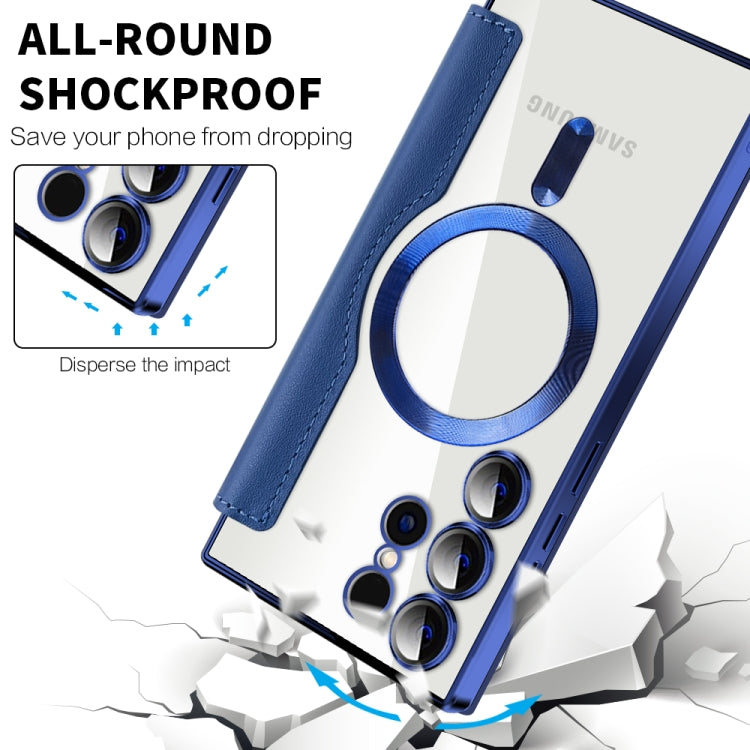 For Samsung Galaxy S25 Ultra 5G Shield MagSafe RFID Anti-theft Leather Phone Case