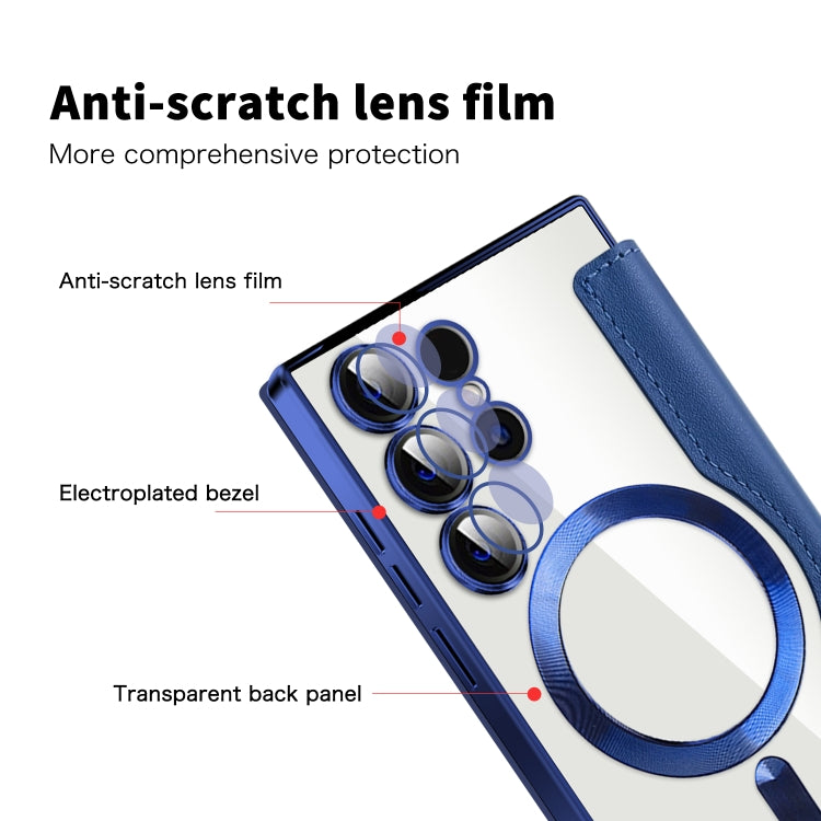 For Samsung Galaxy S25 Ultra 5G Shield MagSafe RFID Anti-theft Leather Phone Case
