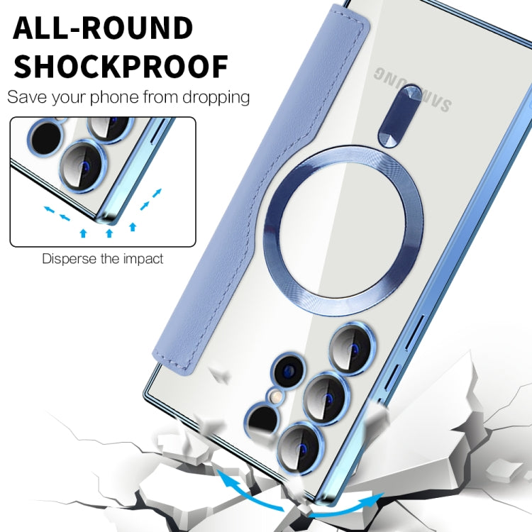 For Samsung Galaxy S25 Ultra 5G Shield MagSafe RFID Anti-theft Leather Phone Case