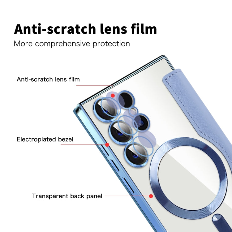 For Samsung Galaxy S25 Ultra 5G Shield MagSafe RFID Anti-theft Leather Phone Case