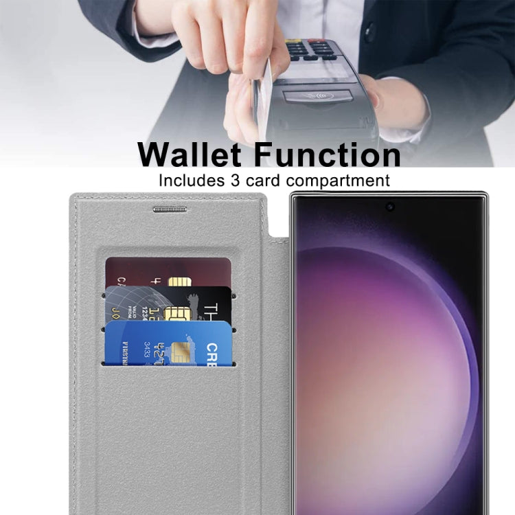 For Samsung Galaxy S25 Ultra 5G Shield MagSafe RFID Anti-theft Leather Phone Case