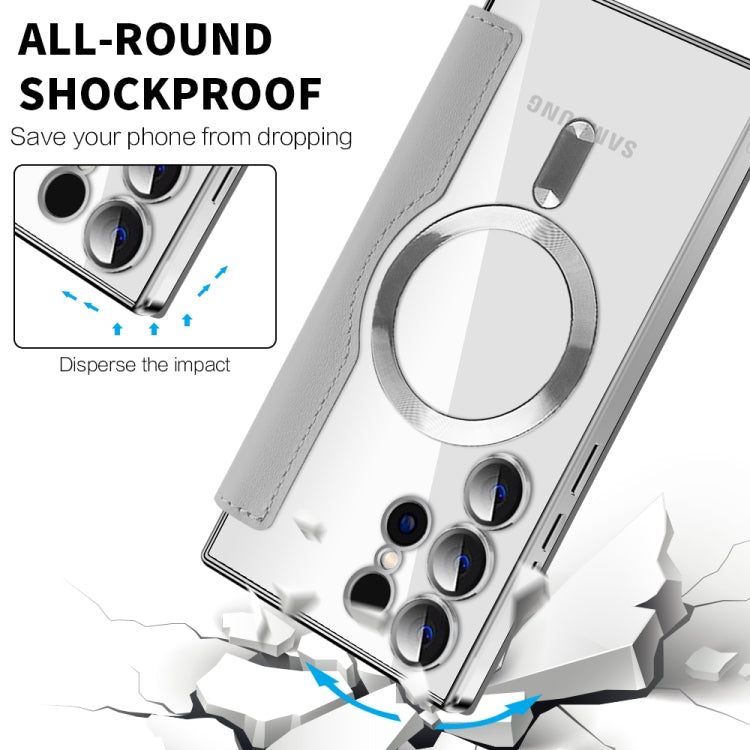 For Samsung Galaxy S25 Ultra 5G Shield MagSafe RFID Anti-theft Leather Phone Case