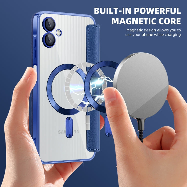 For Samsung Galaxy A06 4G Shield MagSafe RFID Anti-theft Leather Phone Case