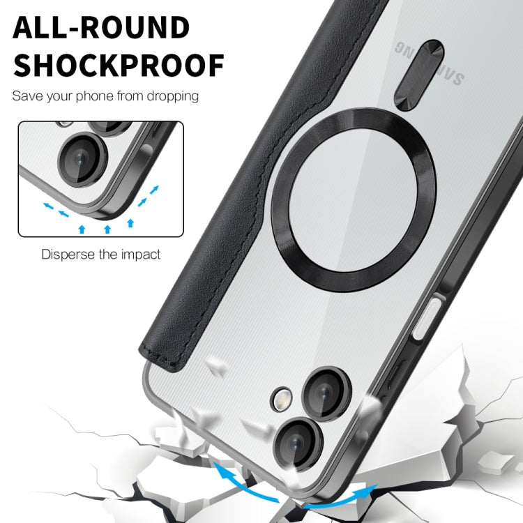 For Samsung Galaxy A06 4G Shield MagSafe RFID Anti-theft Leather Phone Case