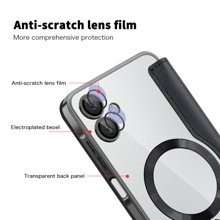 For Samsung Galaxy A06 4G Shield MagSafe RFID Anti-theft Leather Phone Case