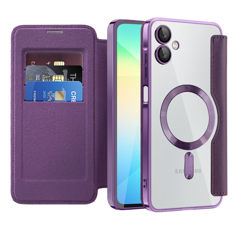 For Samsung Galaxy A06 4G Shield MagSafe RFID Anti-theft Leather Phone Case