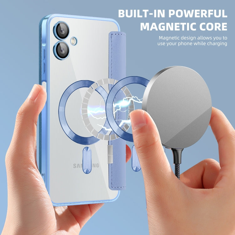 For Samsung Galaxy A06 4G Shield MagSafe RFID Anti-theft Leather Phone Case