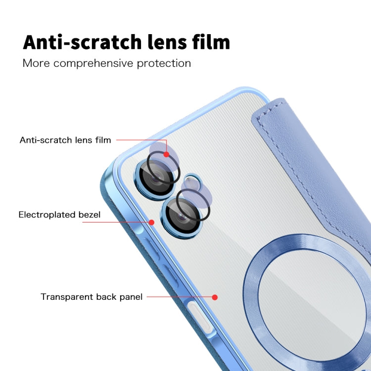 For Samsung Galaxy A06 4G Shield MagSafe RFID Anti-theft Leather Phone Case
