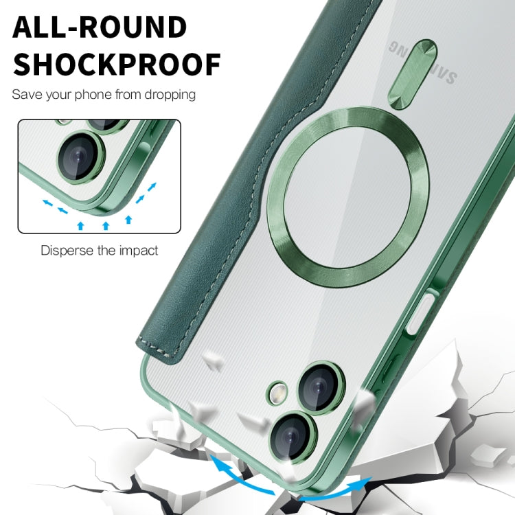 For Samsung Galaxy A06 4G Shield MagSafe RFID Anti-theft Leather Phone Case