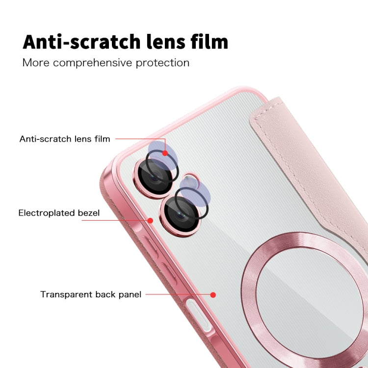 For Samsung Galaxy A06 4G Shield MagSafe RFID Anti-theft Leather Phone Case