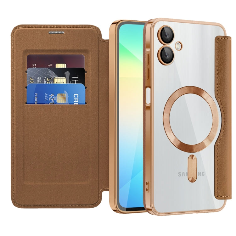 For Samsung Galaxy A06 4G Shield MagSafe RFID Anti-theft Leather Phone Case