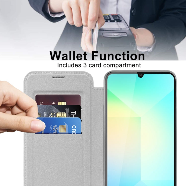 For Samsung Galaxy A06 4G Shield MagSafe RFID Anti-theft Leather Phone Case
