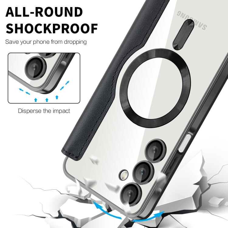 For Samsung Galaxy A16 5G Shield MagSafe RFID Anti-theft Leather Phone Case