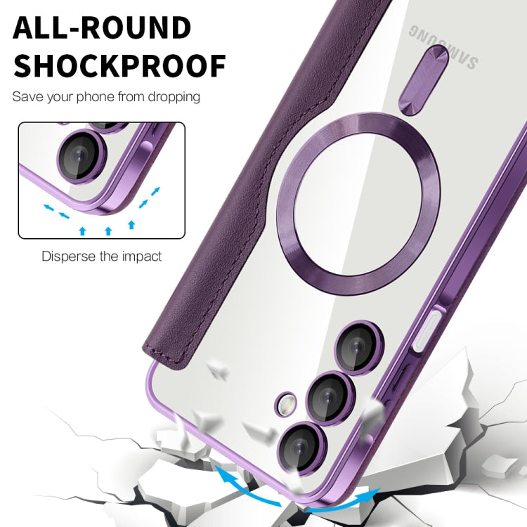 For Samsung Galaxy A16 5G Shield MagSafe RFID Anti-theft Leather Phone Case
