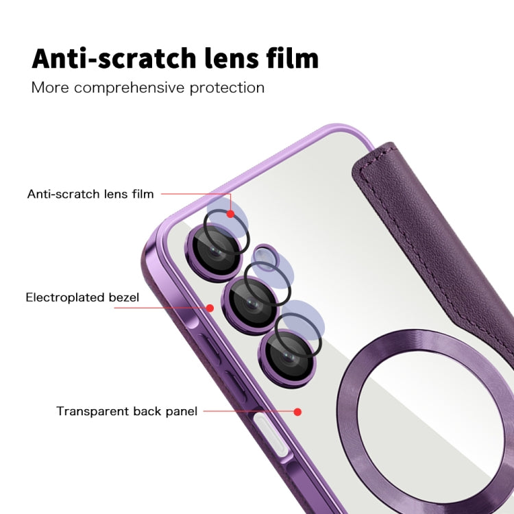 For Samsung Galaxy A16 5G Shield MagSafe RFID Anti-theft Leather Phone Case