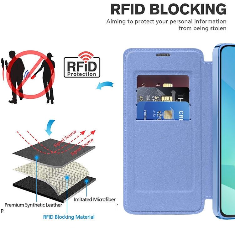 For Samsung Galaxy A16 5G Shield MagSafe RFID Anti-theft Leather Phone Case