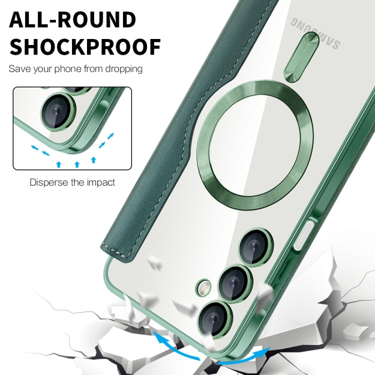 For Samsung Galaxy A16 5G Shield MagSafe RFID Anti-theft Leather Phone Case