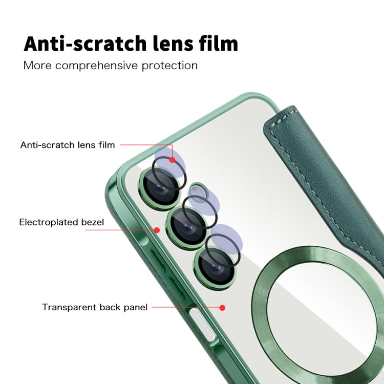 For Samsung Galaxy A16 5G Shield MagSafe RFID Anti-theft Leather Phone Case