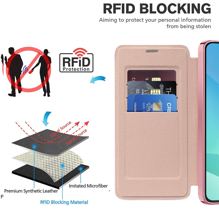 For Samsung Galaxy A16 5G Shield MagSafe RFID Anti-theft Leather Phone Case