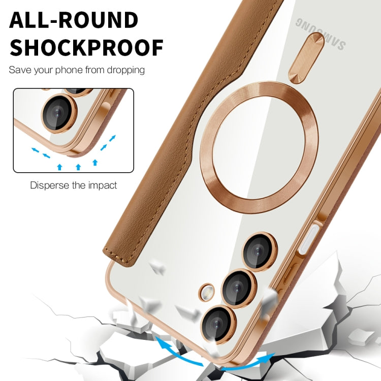 For Samsung Galaxy A16 5G Shield MagSafe RFID Anti-theft Leather Phone Case