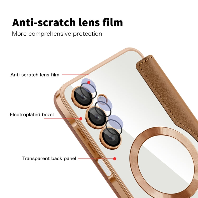 For Samsung Galaxy A16 5G Shield MagSafe RFID Anti-theft Leather Phone Case