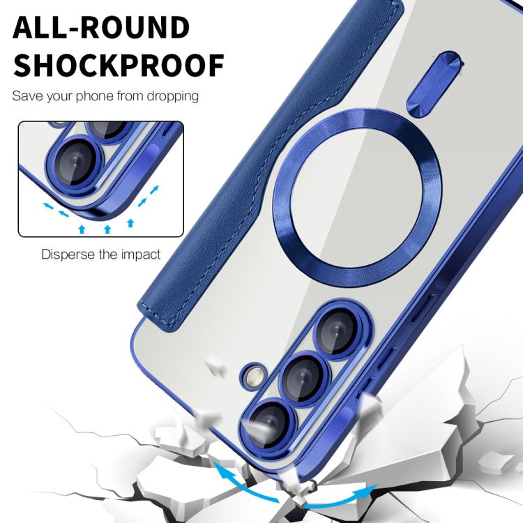 For Samsung Galaxy A56 5G Shield MagSafe RFID Anti-theft Leather Phone Case