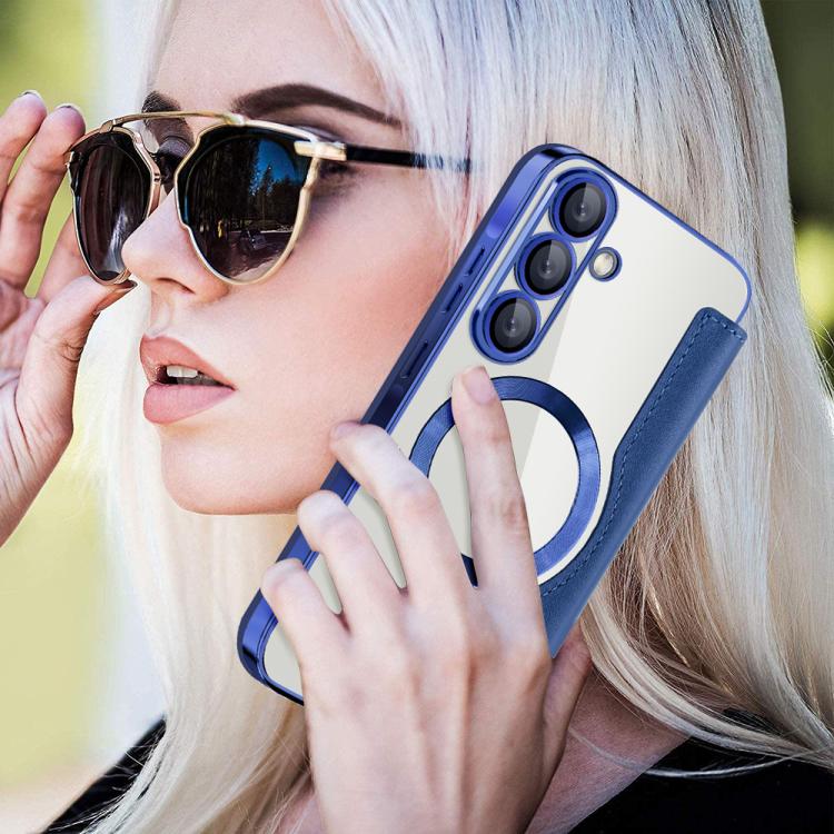 For Samsung Galaxy A56 5G Shield MagSafe RFID Anti-theft Leather Phone Case